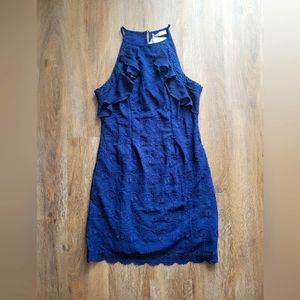 NWT Blue Semi-Formal Mini Dress Size Medium by Here Comes the Sun